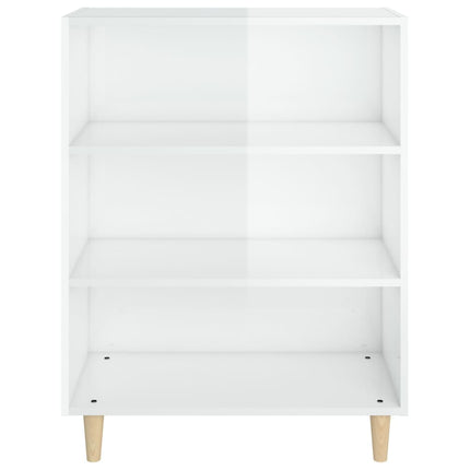 Skänkskåp vit högglans 69,5x32,5x90 cm konstruerat trä