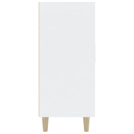 Skänk vit 90x34x80 cm konstruerat trä