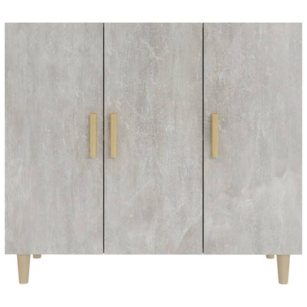 Byrå betonggrå 90x34x80 cm konstruerat trä