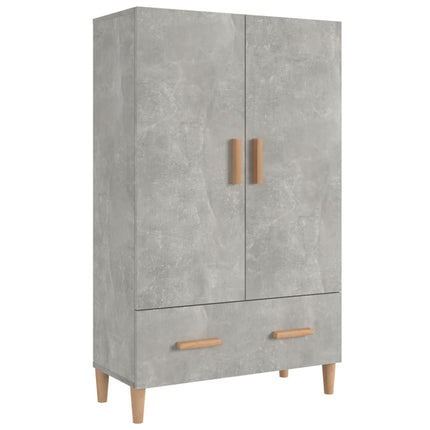 Skåp betonggrå 70x31x115 cm konstruerat trä