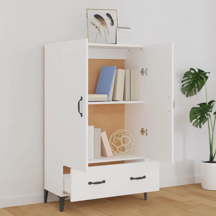 Skänk vit 70x31x115 cm konstruerat trä
