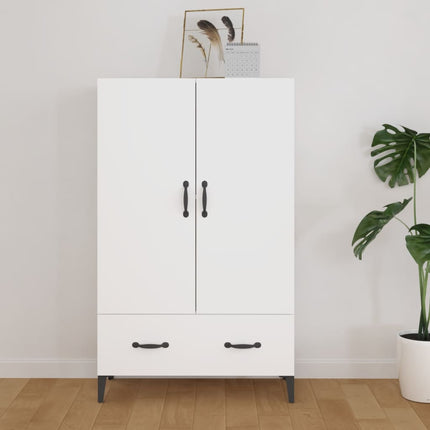Skänk vit 70x31x115 cm konstruerat trä