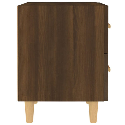 Sängbord 2 st brun ek 40x35x47,5 cm