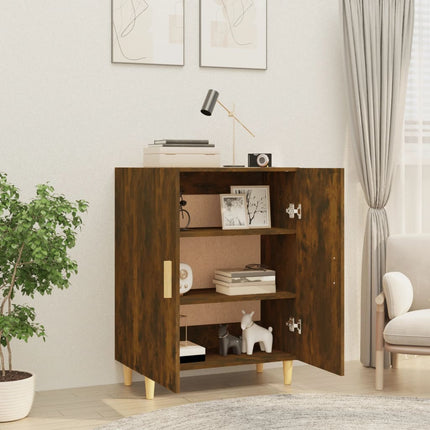 Skänk rökfärgad ek 70x34x90 cm konstruerat trä