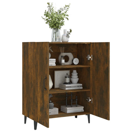 Skänk rökfärgad ek 70x34x90 cm konstruerat trä