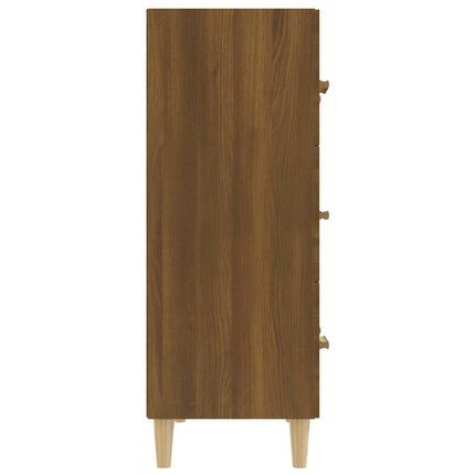 Skänk brun ek 70x34x90 cm konstruerat trä