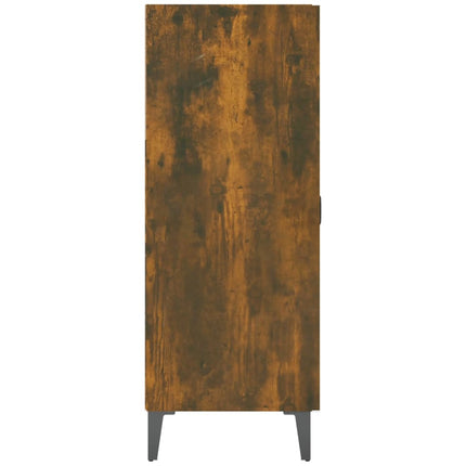 Skänk rökfärgad ek 69,5x34x90 cm konstruerat trä