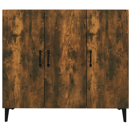 Byrå rökfärgad ek 90x34x80 cm konstruerat trä