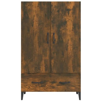 Skåp Rökfärgad ek 70x31x115 cm konstruerat trä