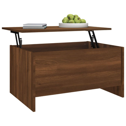 Soffbord brun ek 80x55,5x41,5 cm konstruerat trä