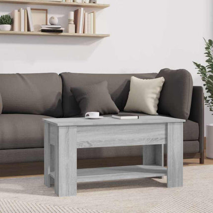 Soffbord grå sonoma 101x49x52 cm konstruerat trä