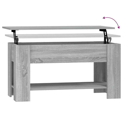 Soffbord grå sonoma 101x49x52 cm konstruerat trä