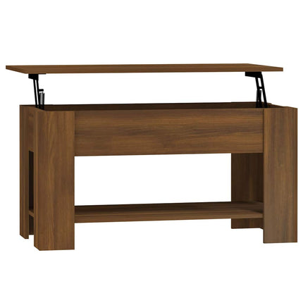 Soffbord brun ek 101x49x52 cm konstruerat trä