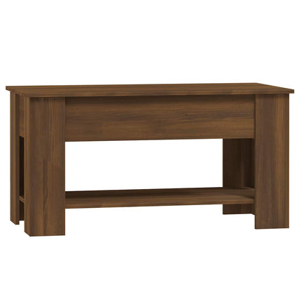 Soffbord brun ek 101x49x52 cm konstruerat trä