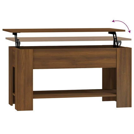 Soffbord brun ek 101x49x52 cm konstruerat trä