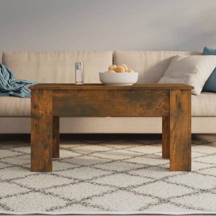 Soffbord rökfärgad ek 101x49x52 cm konstruerat trä
