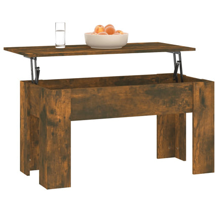 Soffbord rökfärgad ek 101x49x52 cm konstruerat trä