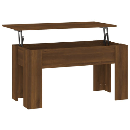 Soffbord brun ek 101x49x52 cm konstruerat trä