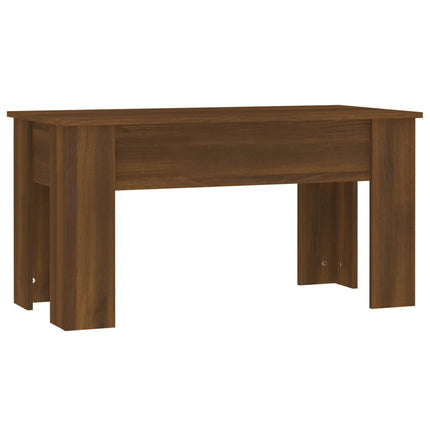 Soffbord brun ek 101x49x52 cm konstruerat trä
