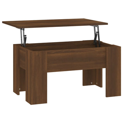 Soffbord brun ek 79x49x41 cm konstruerat trä