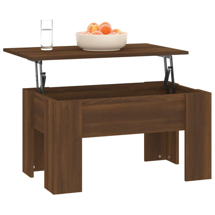 Soffbord brun ek 79x49x41 cm konstruerat trä