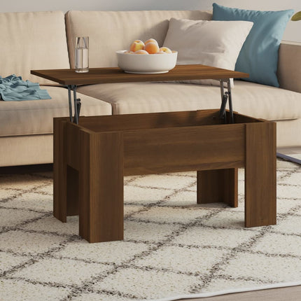 Soffbord brun ek 79x49x41 cm konstruerat trä