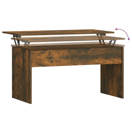 Soffbord rökfärgad ek 102x50,5x52,5 cm konstruerat trä