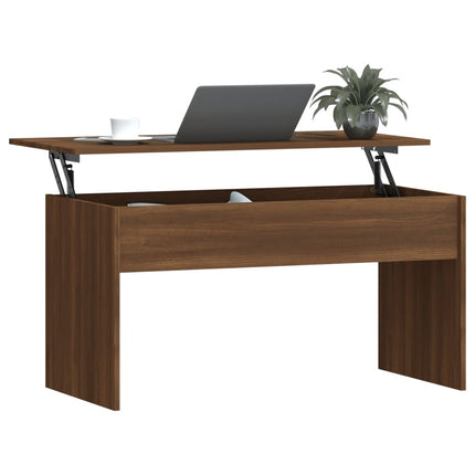 Soffbord brun ek 102x50,5x52,5 cm konstruerat trä