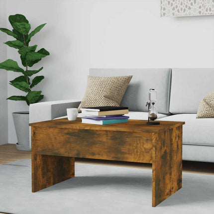 Soffbord brun ek 80x50,5x41,5 cm konstruerat trä