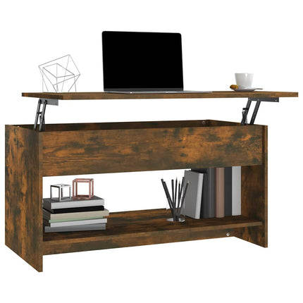 Soffbord rökfärgad ek 102x50x52,5 cm konstruerat trä