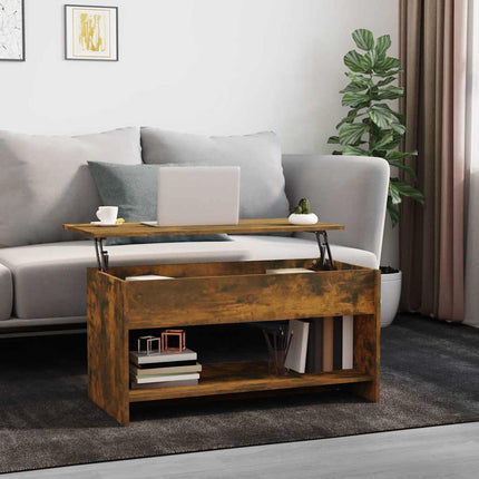 Soffbord rökfärgad ek 102x50x52,5 cm konstruerat trä