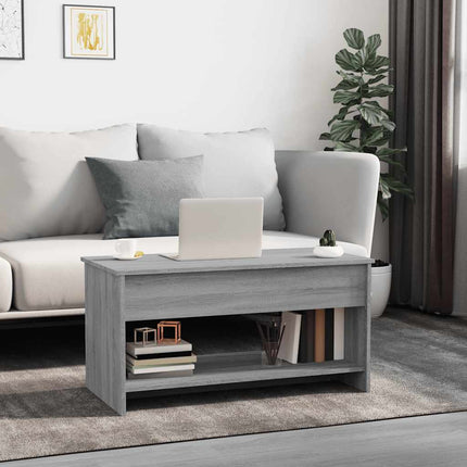 Soffbord grå sonoma 102x50x52,5 cm konstruerat trä