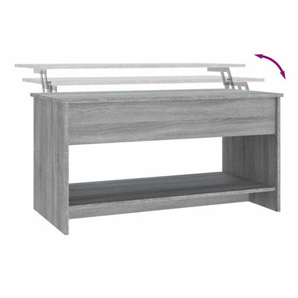 Soffbord grå sonoma 102x50x52,5 cm konstruerat trä