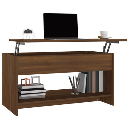 Soffbord brun ek 102x50x52,5 cm konstruerat trä