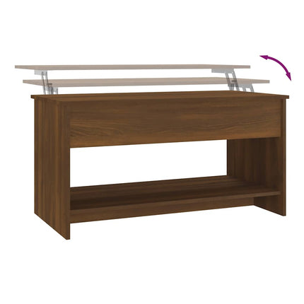 Soffbord brun ek 102x50x52,5 cm konstruerat trä