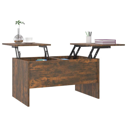 Soffbord rökfärgad ek 80x50x42,5 cm konstruerat trä