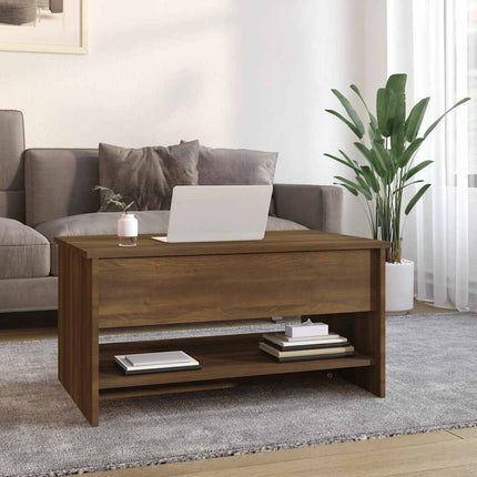 Soffbord brun ek 80x50x40 cm konstruerat trä