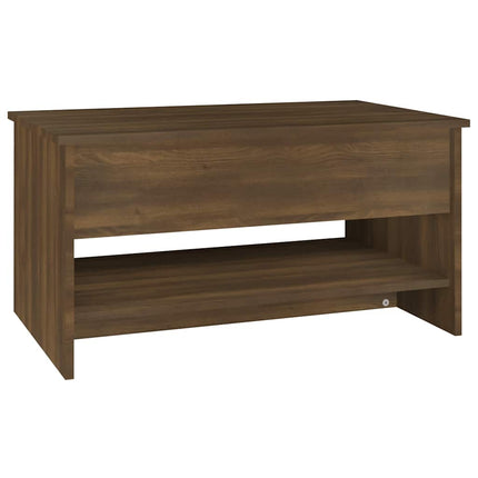 Soffbord brun ek 80x50x40 cm konstruerat trä