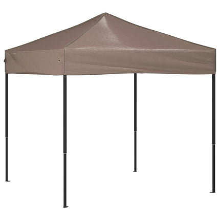 Hopfällbart partytält taupe 2x2 m