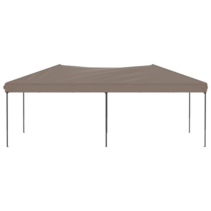 Hopfällbart partytält taupe 3x6 m