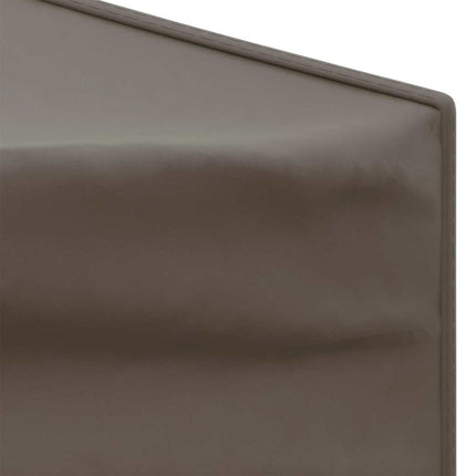 Hopfällbart partytält med sidoväggar taupe 3x6 m