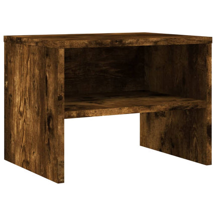 Sängbord 2 st rökfärgad ek 40x30x30 cm konstruerat trä