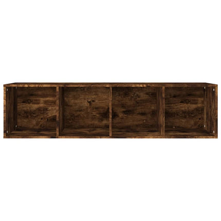 Bokhylla/tv-bänk rökfärgad ek 36x30x143 cm konstruerat trä