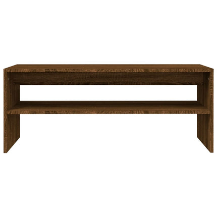 Soffbord brun ek 100x40x40 cm konstruerat trä