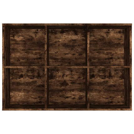 Bokhylla/skänk rökfärgad ek 66x30x98 cm konstruerat trä