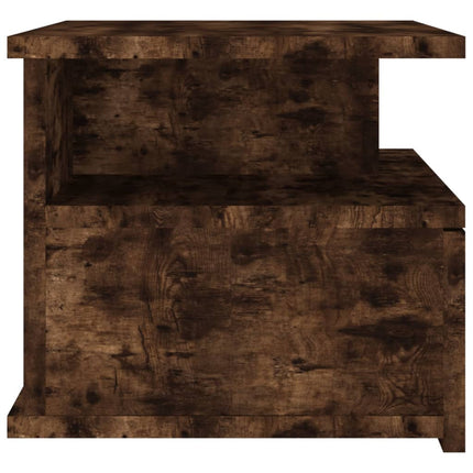 Svävande sängbord rökfärgad ek 40x31x27 cm konstruerat trä