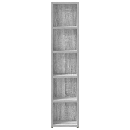 CD-hyllor 2 st grå sonoma 21x16x93,5 cm konstruerat trä