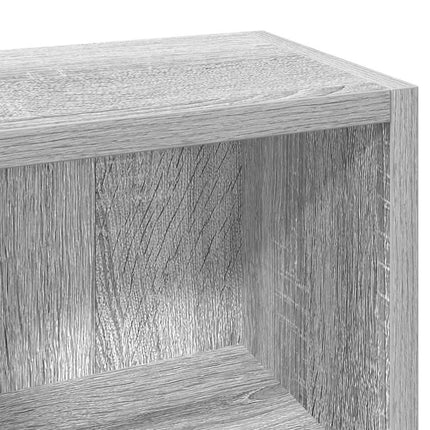 CD-hyllor 2 st grå sonoma 21x16x93,5 cm konstruerat trä