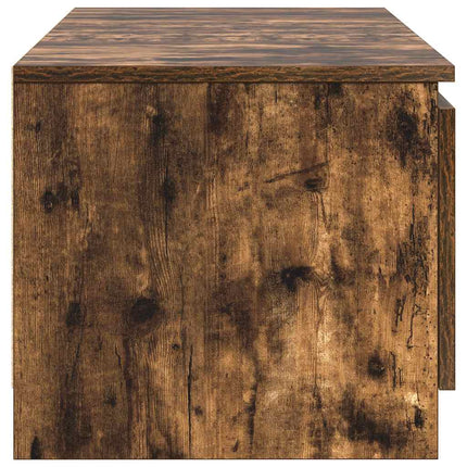 Tv-bänk rökfärgad ek 140x40x35,5 cm konstruerat trä