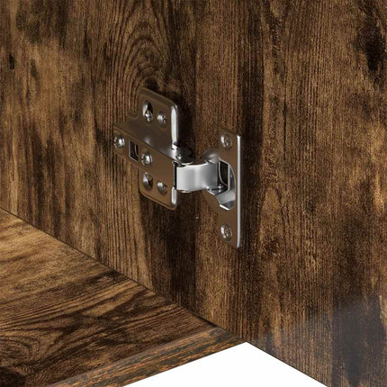 Skänk rökfärgad ek 88x30x70 cm konstruerat trä